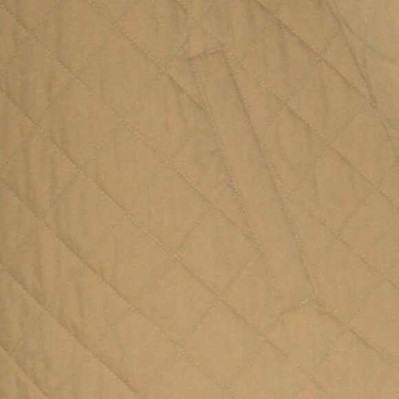 L.L. Bean Medium Petite Tan Quilted Snap Long Coat Thermore Chore Barn Excellent - Picture 7 of 16